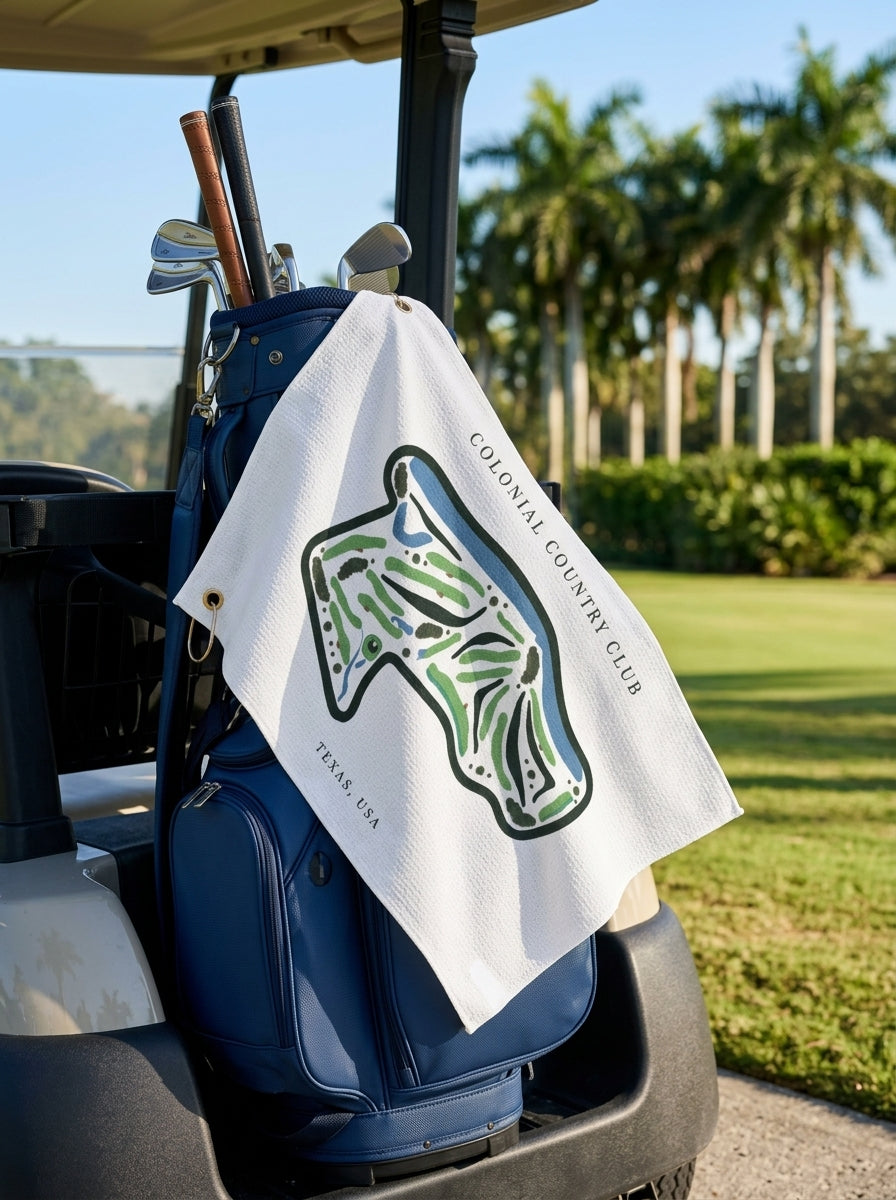 Colonial Country Club, Golf Course Towel, Texas | Golf Course Print Towels
