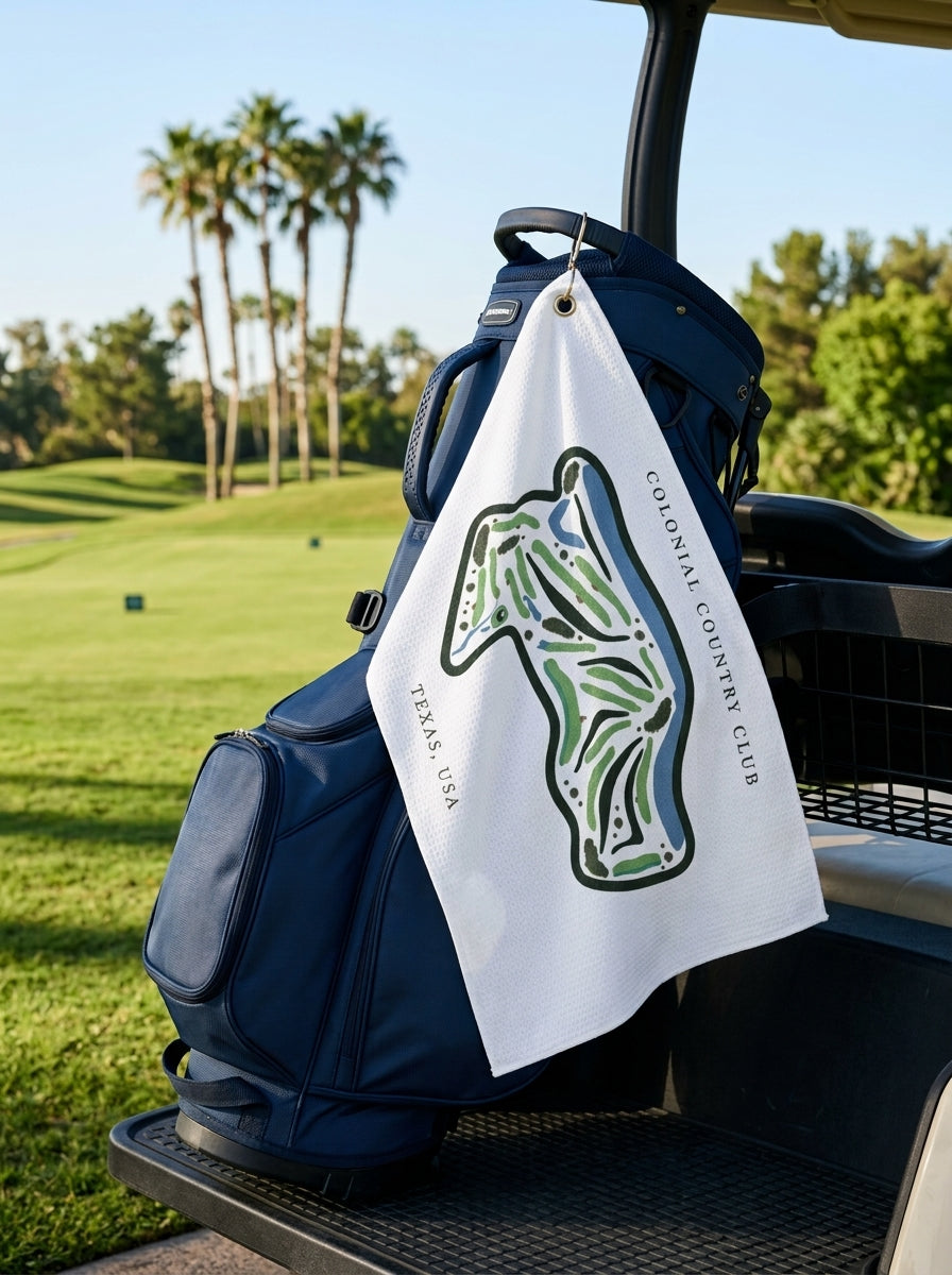 Colonial Country Club, Golf Course Towel, Texas | Golf Course Print Towels