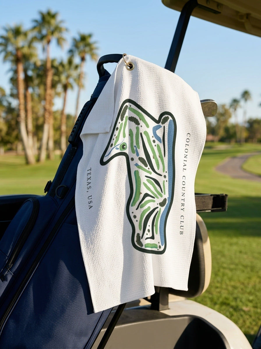Colonial Country Club, Golf Course Towel, Texas | Golf Course Print Towels