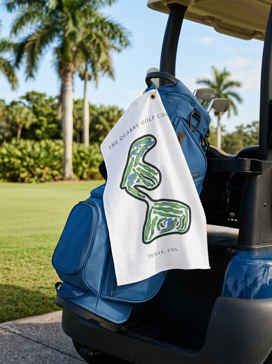The Quarry Golf Course, Golf Course Towel, Texas | Golf Course Print Towels