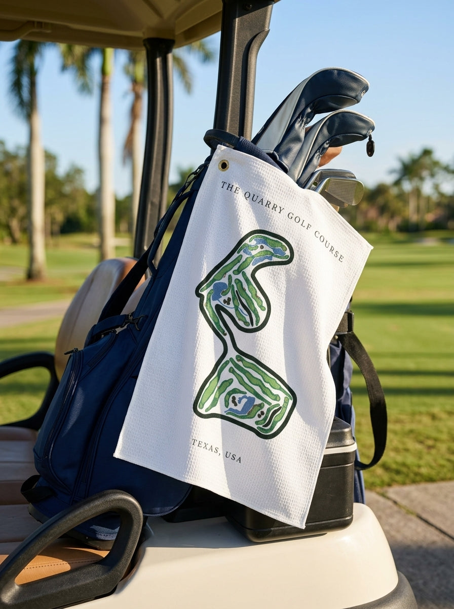 The Quarry Golf Course, Golf Course Towel, Texas | Golf Course Print Towels
