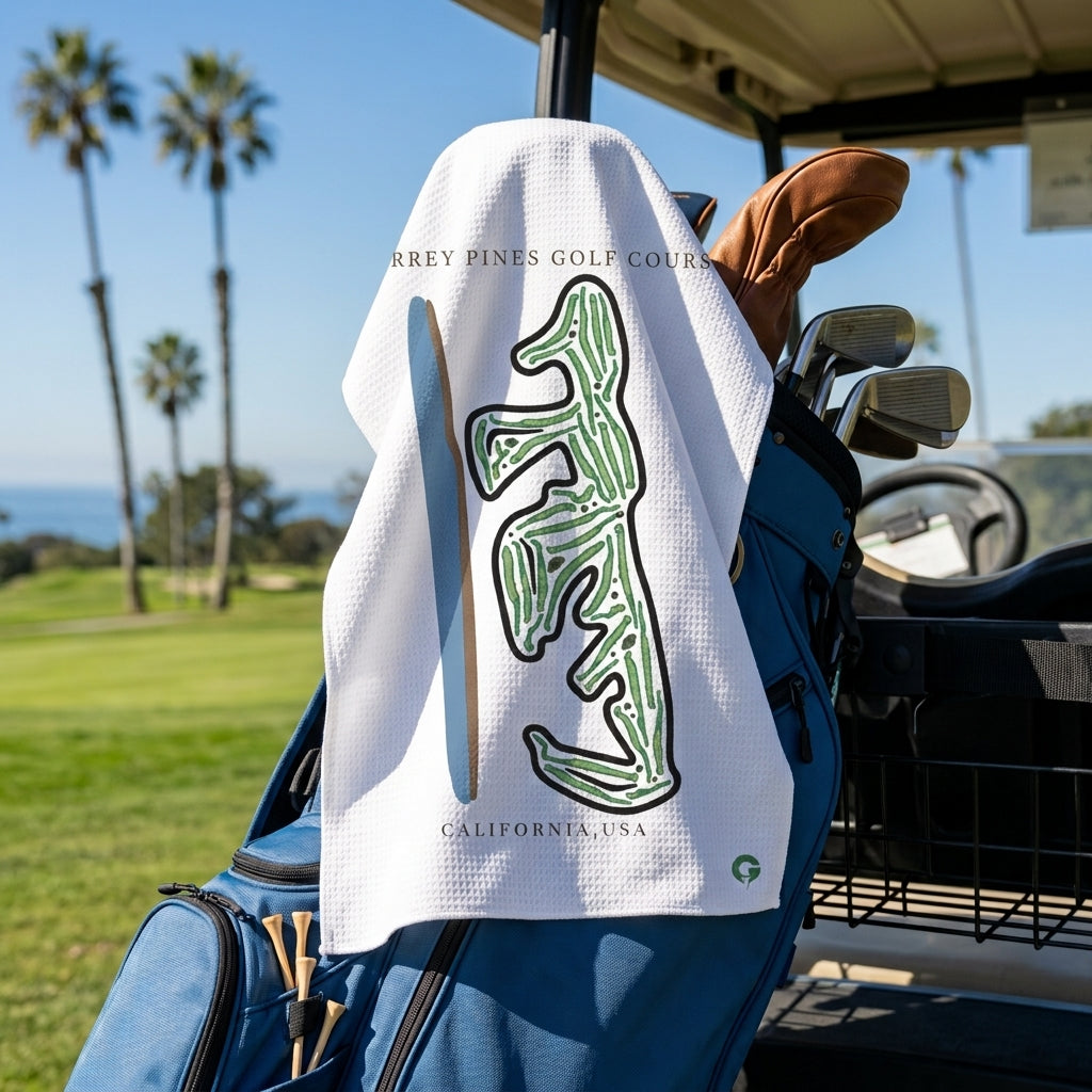Torrey Pines Golf Course Print, California | Golf Course Print Towels | Golf Course Microfiber