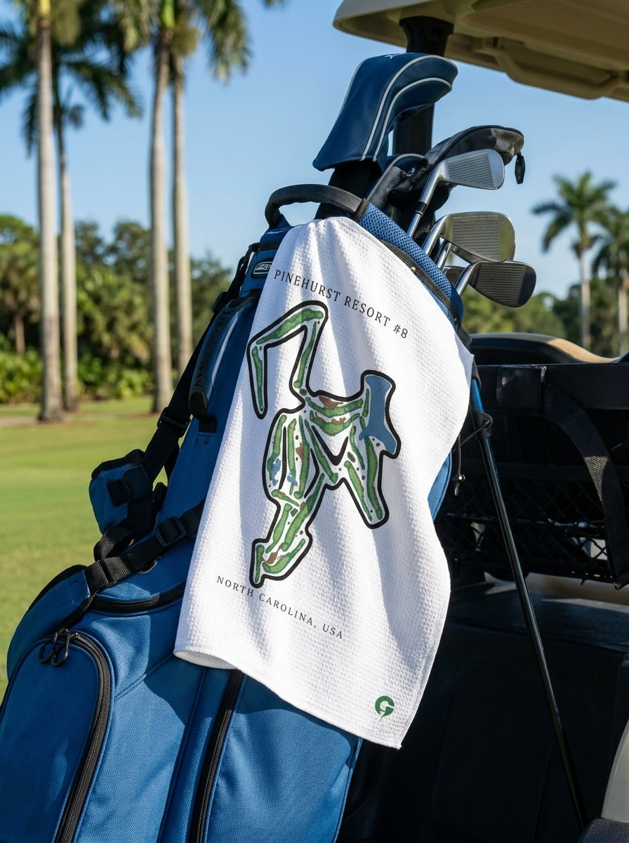 Pinehurst Resort #8 Golf Course Prints, North Carolina | Golf Course Print Towels | Golf Course Microfiber