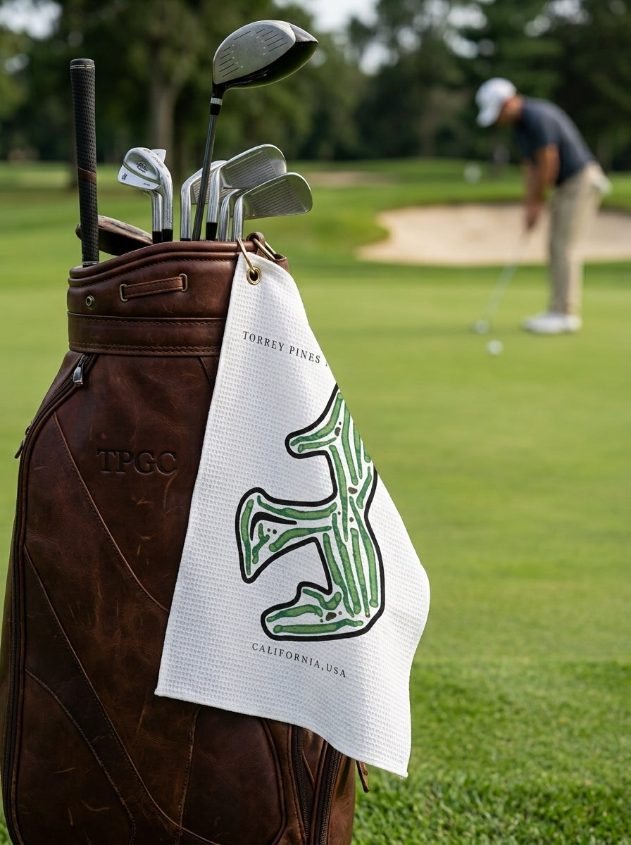 Torrey Pines North Course, Golf Course Print, North Carolina | Golf Course Print Towels | Golf Course Microfiber