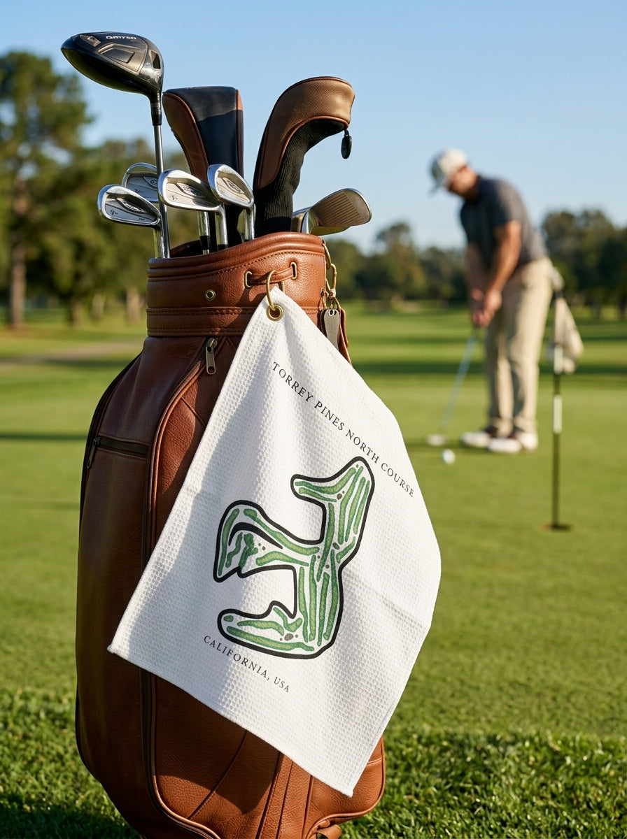 Torrey Pines North Course, Golf Course Print, North Carolina | Golf Course Print Towels | Golf Course Microfiber