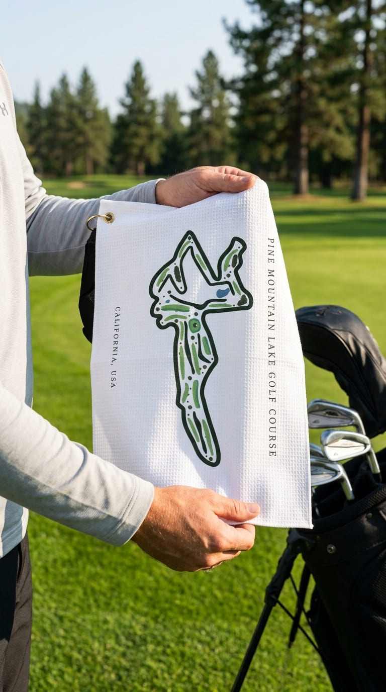 Pine Mountain Lake Golf Course Print Towel, California | Golf Course Print Towels | Golf Course Microfiber