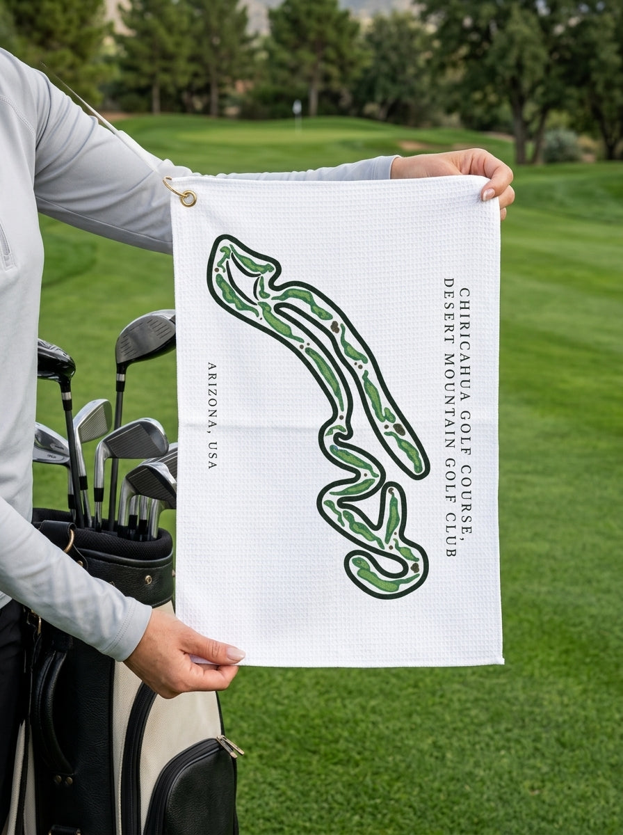 Chiricahua Golf Course Towel, Desert Mountain Golf Club, Arizona  | Golf Course Print Towels