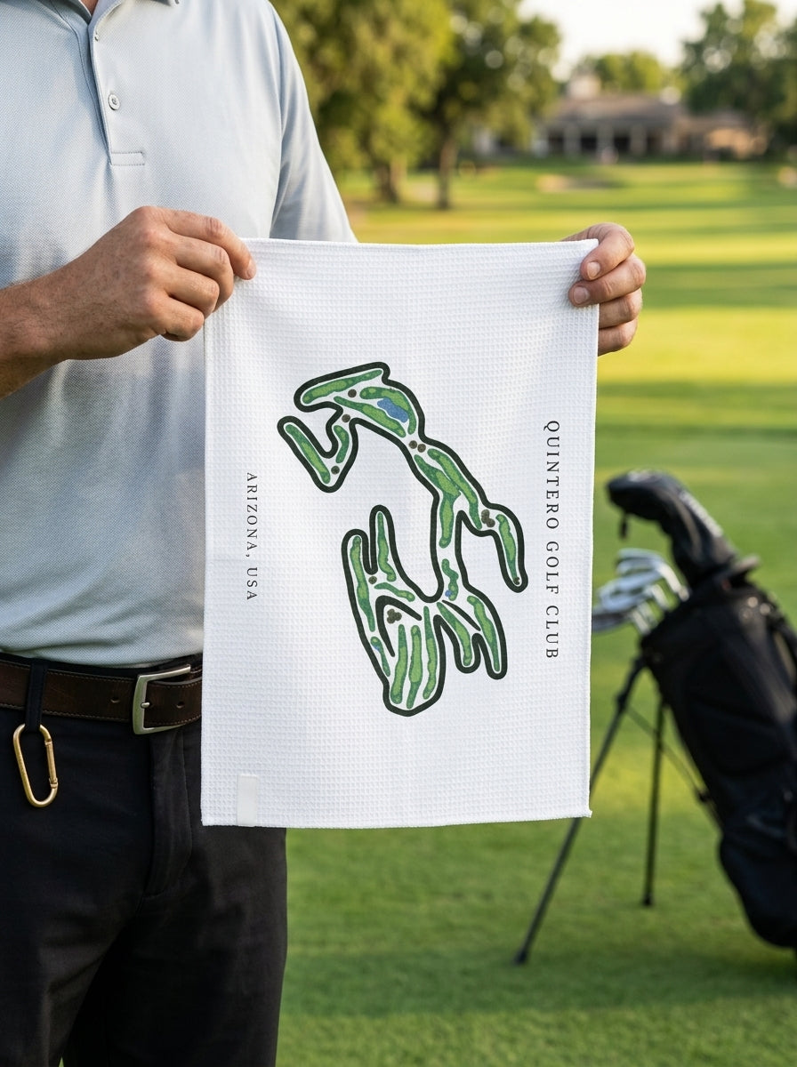 Quintero Golf Club, Golf Course Towel, Arizona | Golf Course Print Towels
