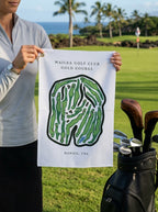 Wailea Golf Club Gold Course, Golf Course Towel, Hawaii | Golf Course Print Towels