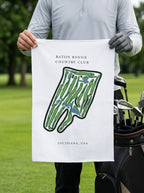 Baton Rouge Country Club, Golf Course Towel, Louisiana | Golf Course Print Towels