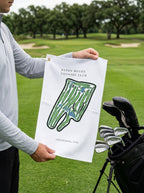 Baton Rouge Country Club, Golf Course Towel, Louisiana | Golf Course Print Towels