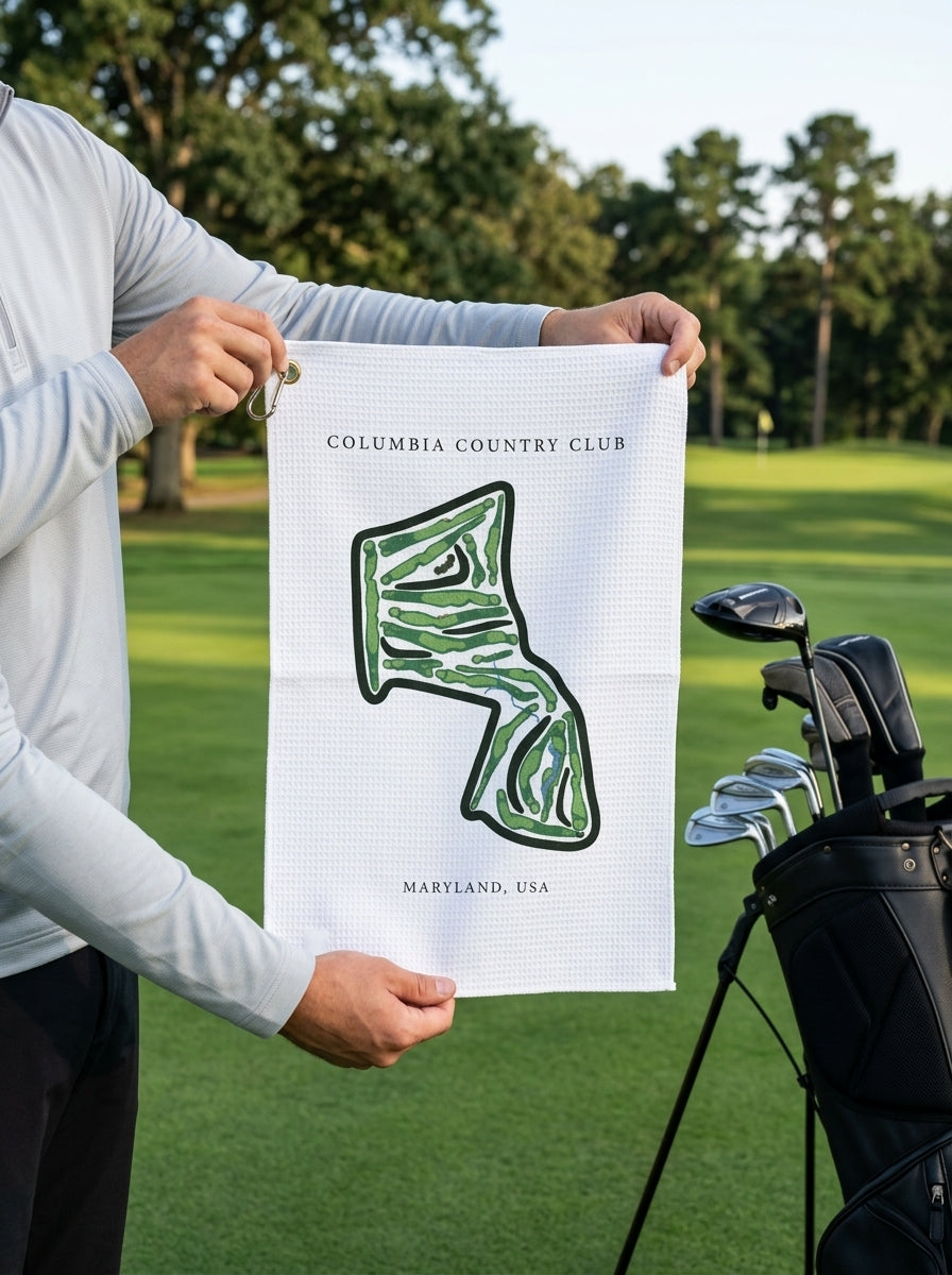 Columbia Country Club, Golf Course Towel, Maryland| Golf Course Print Towels