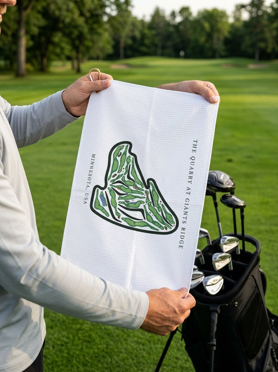 The Quarry at Giants Ridge, Golf Course Towel, Minnesota | Golf Course Print Towels