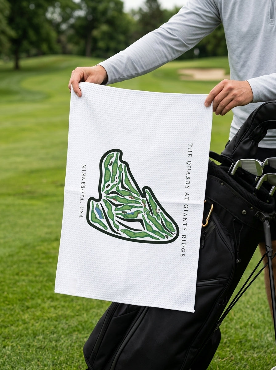 The Quarry at Giants Ridge, Golf Course Towel, Minnesota | Golf Course Print Towels