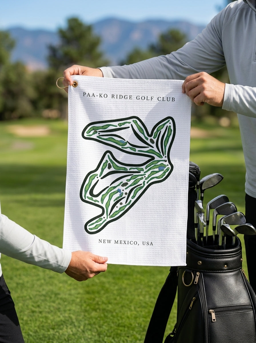 Paa-Ko Ridge Golf Club, Golf Course Towel, New Mexico | Golf Course Print Towels