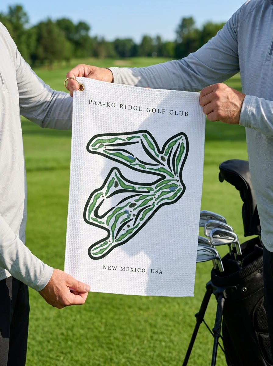 Paa-Ko Ridge Golf Club, Golf Course Towel, New Mexico | Golf Course Print Towels