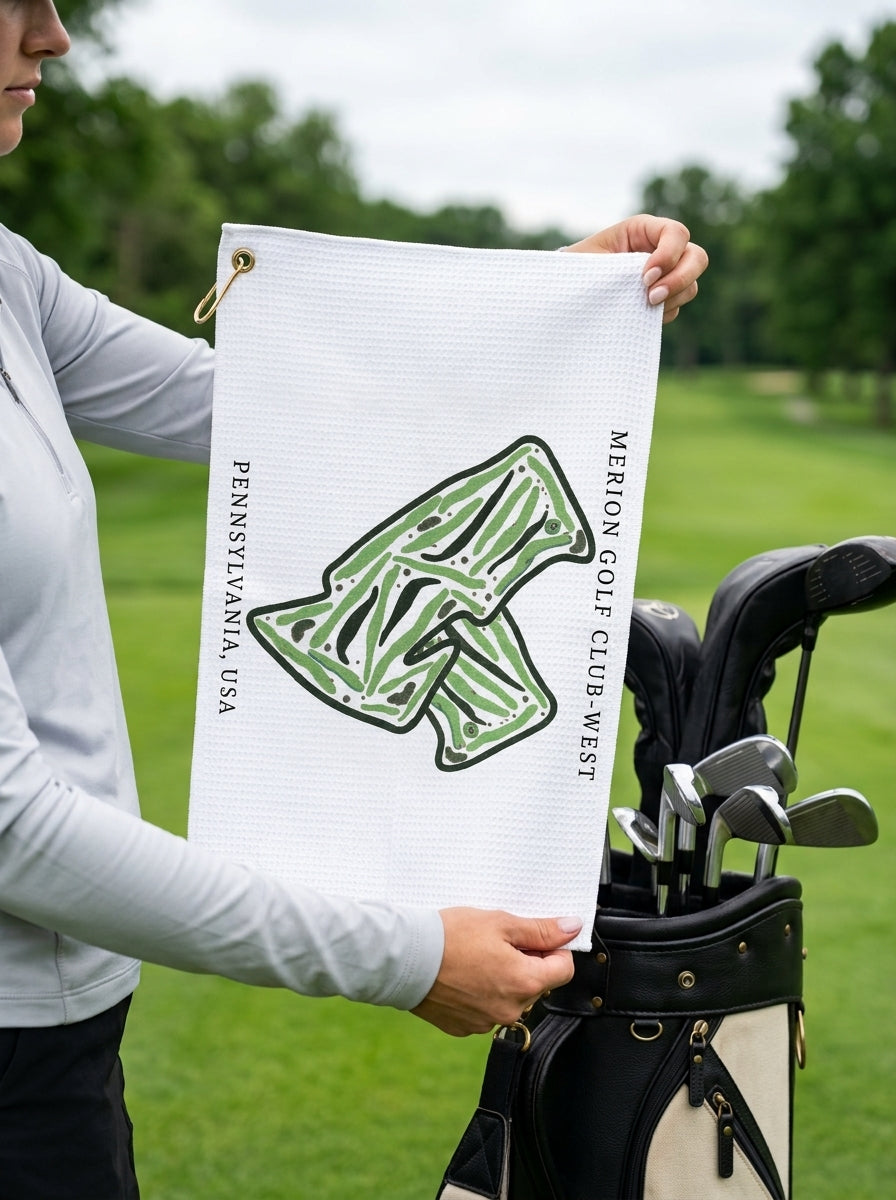 Merion Golf Club - East, Golf Course Towel, Pennsylvania | Golf Course Print Towels