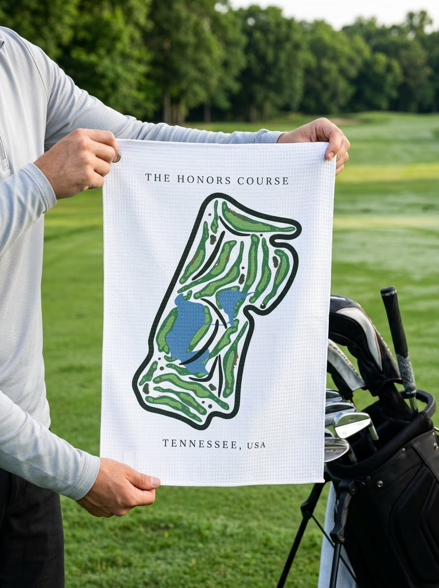 The Honors Course, Golf Course Towel, Tennessee | Golf Course Print Towels