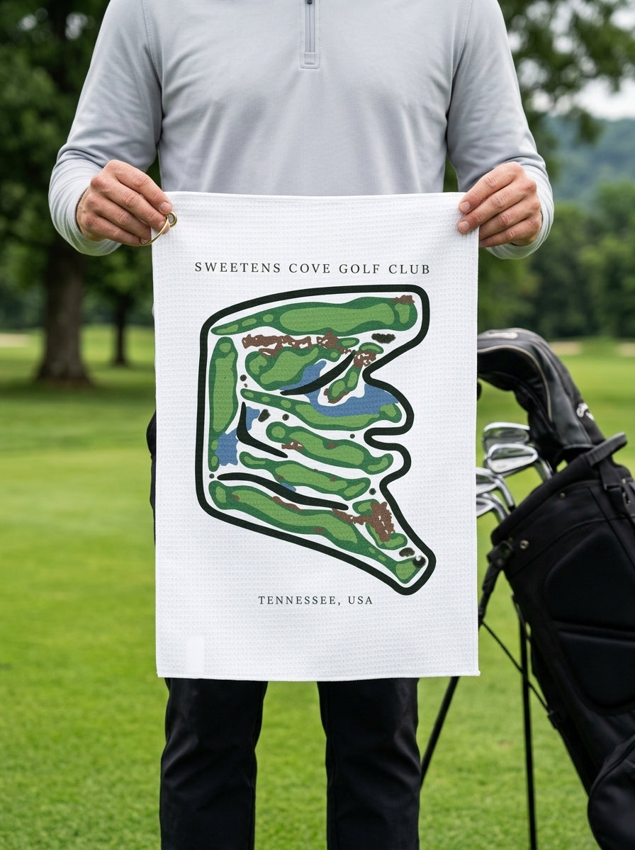 Sweetens Cove Golf Club, Golf Course Towel, Tennessee | Golf Course Print Towels