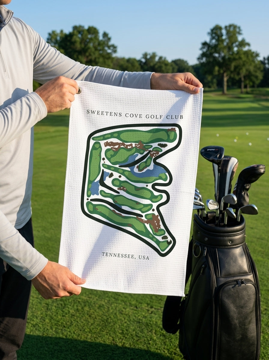 Sweetens Cove Golf Club, Golf Course Towel, Tennessee | Golf Course Print Towels