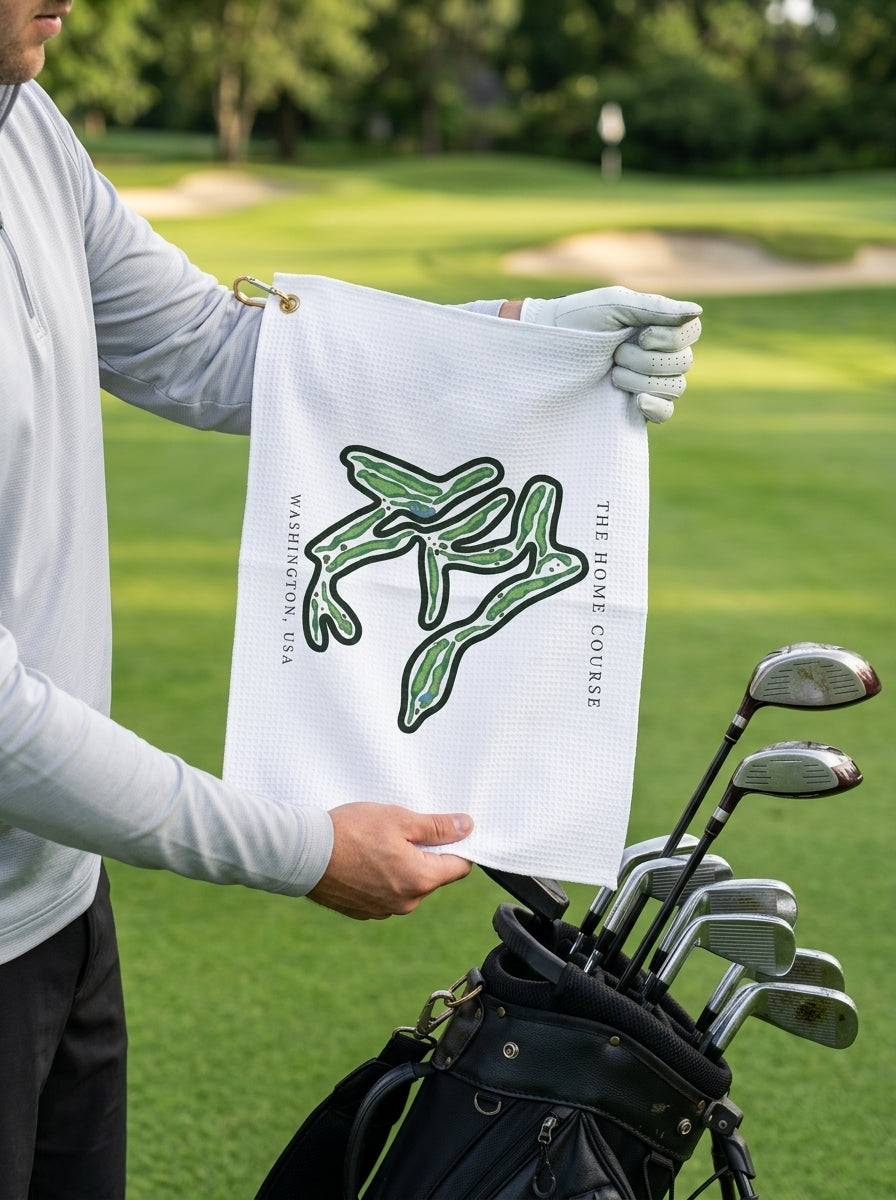The Home Course, Golf Course Towel, Washington | Golf Course Print Towels