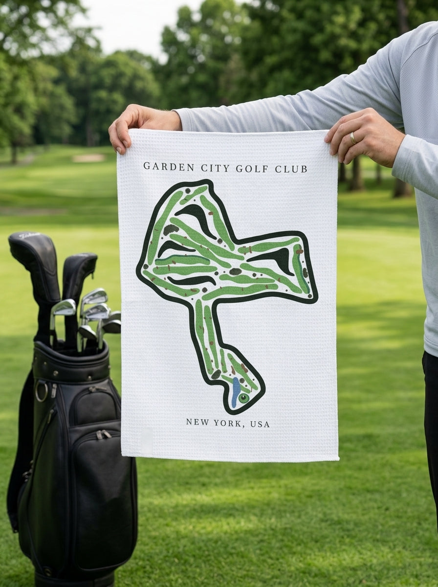Garden City Golf Club, Golf Course Towel, New York | Golf Course Print Towels