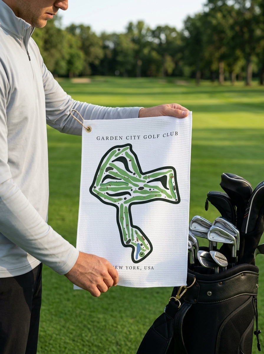 Garden City Golf Club, Golf Course Towel, New York | Golf Course Print Towels