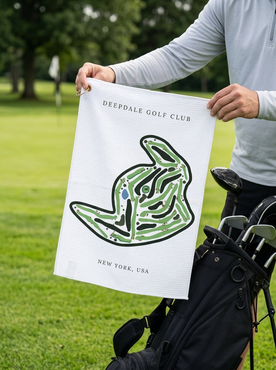 Deepdale Golf Club, Golf Course Towel, New York | Golf Course Print Towels