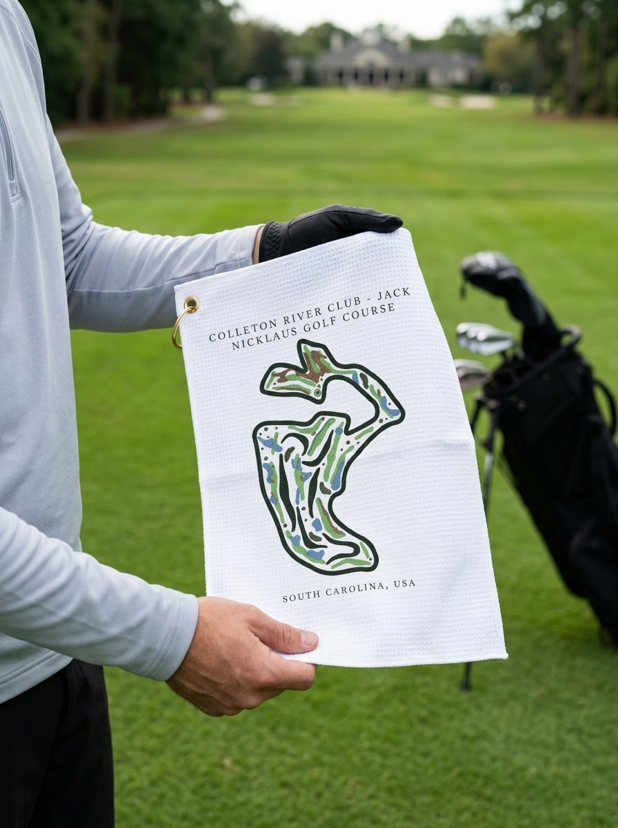 Colleton River Club- Jack Nicklaus, Golf Course Towel, South Carolina | Golf Course Print Towels