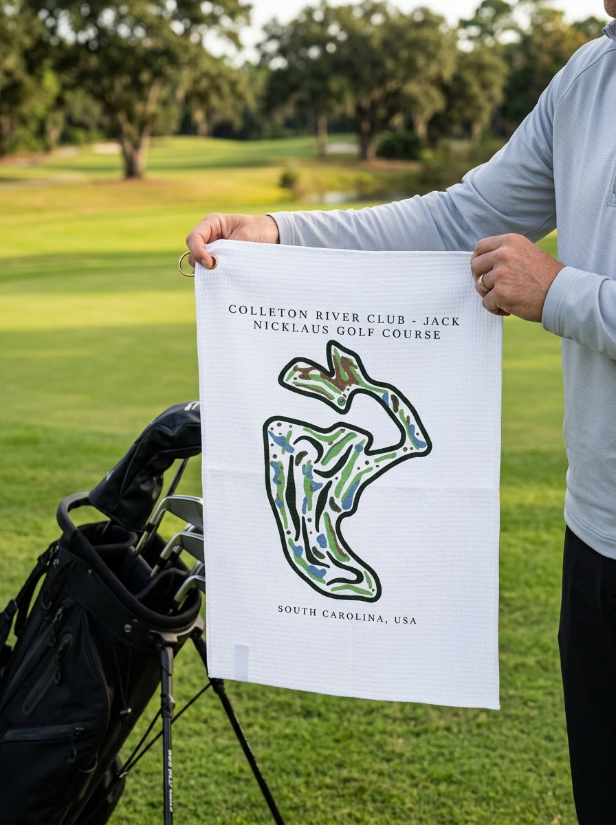 Colleton River Club- Jack Nicklaus, Golf Course Towel, South Carolina | Golf Course Print Towels