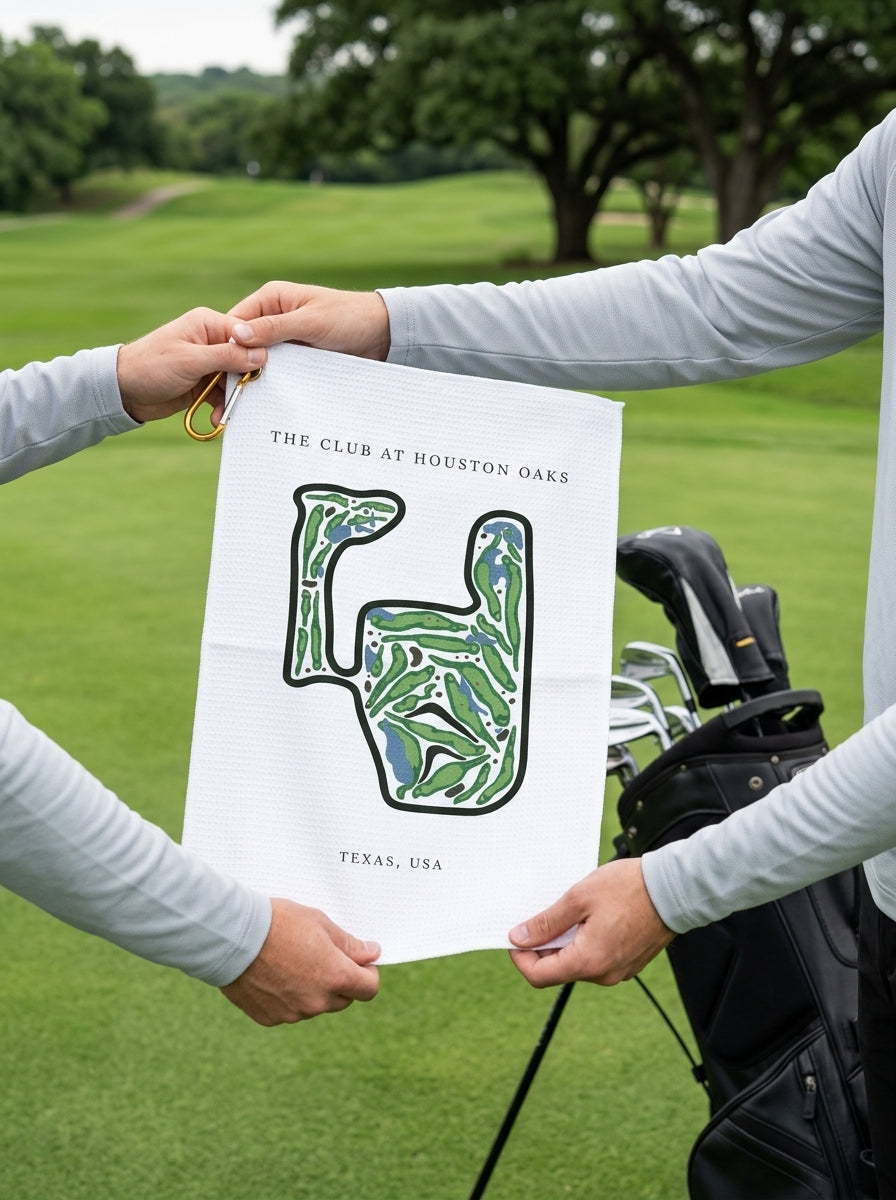 The Club at Houston Oaks, Golf Course Towel, Texas | Golf Course Print Towels