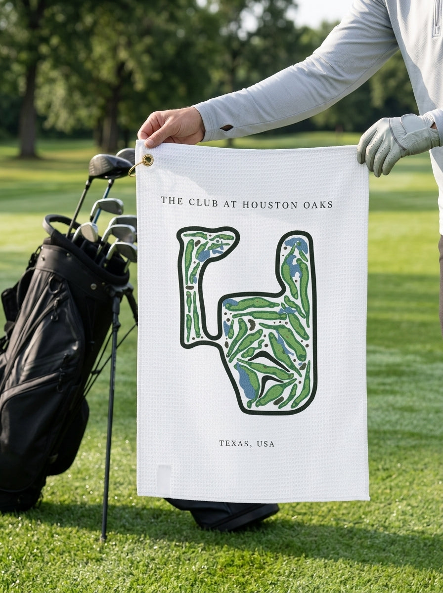 The Club at Houston Oaks, Golf Course Towel, Texas | Golf Course Print Towels