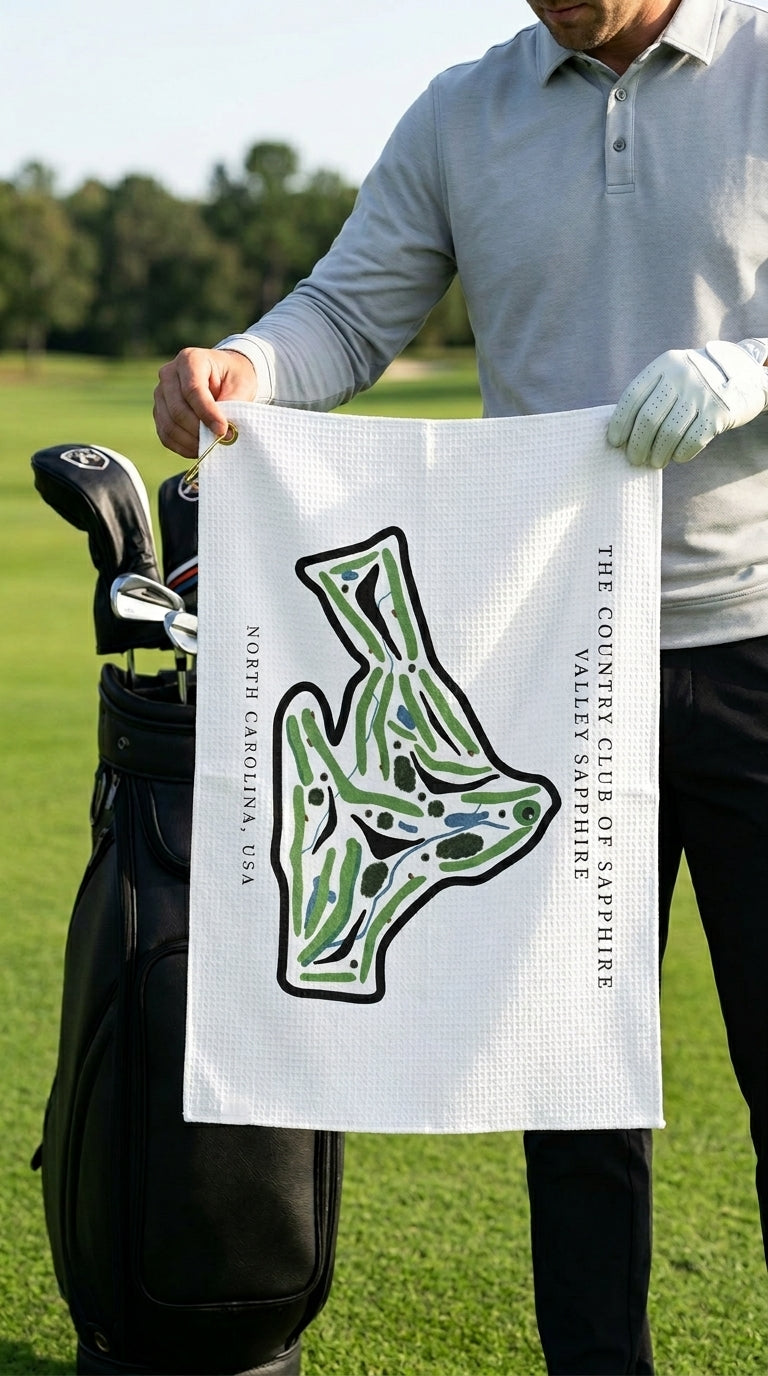The Country Club of Sapphire Valley Golf Course Prints, North Carolina | Golf Course Print Towels | Golf Course Microfiber