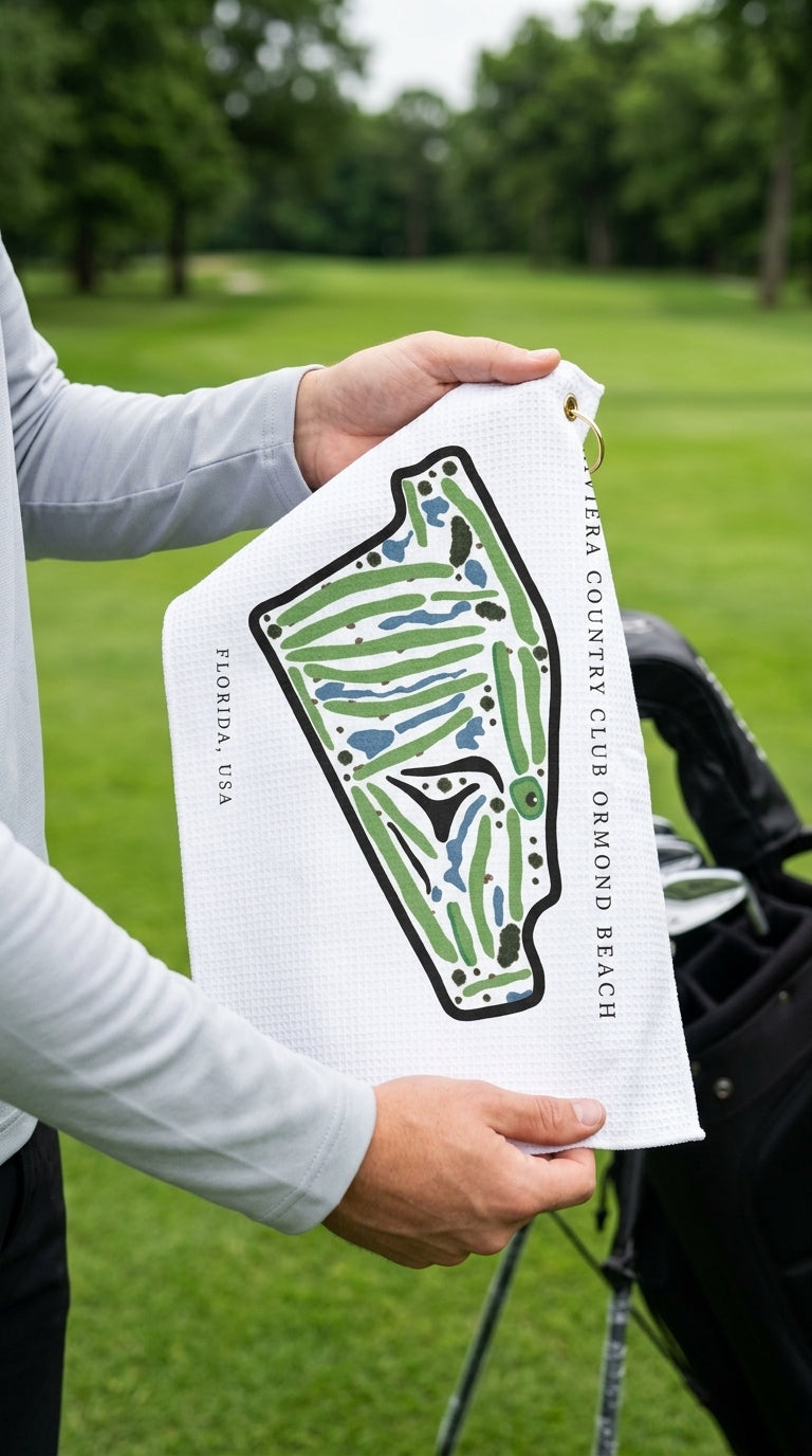 Riviera Country Club Golf Course Prints, Florida | Golf Course Print Towels | Golf Course Microfiber