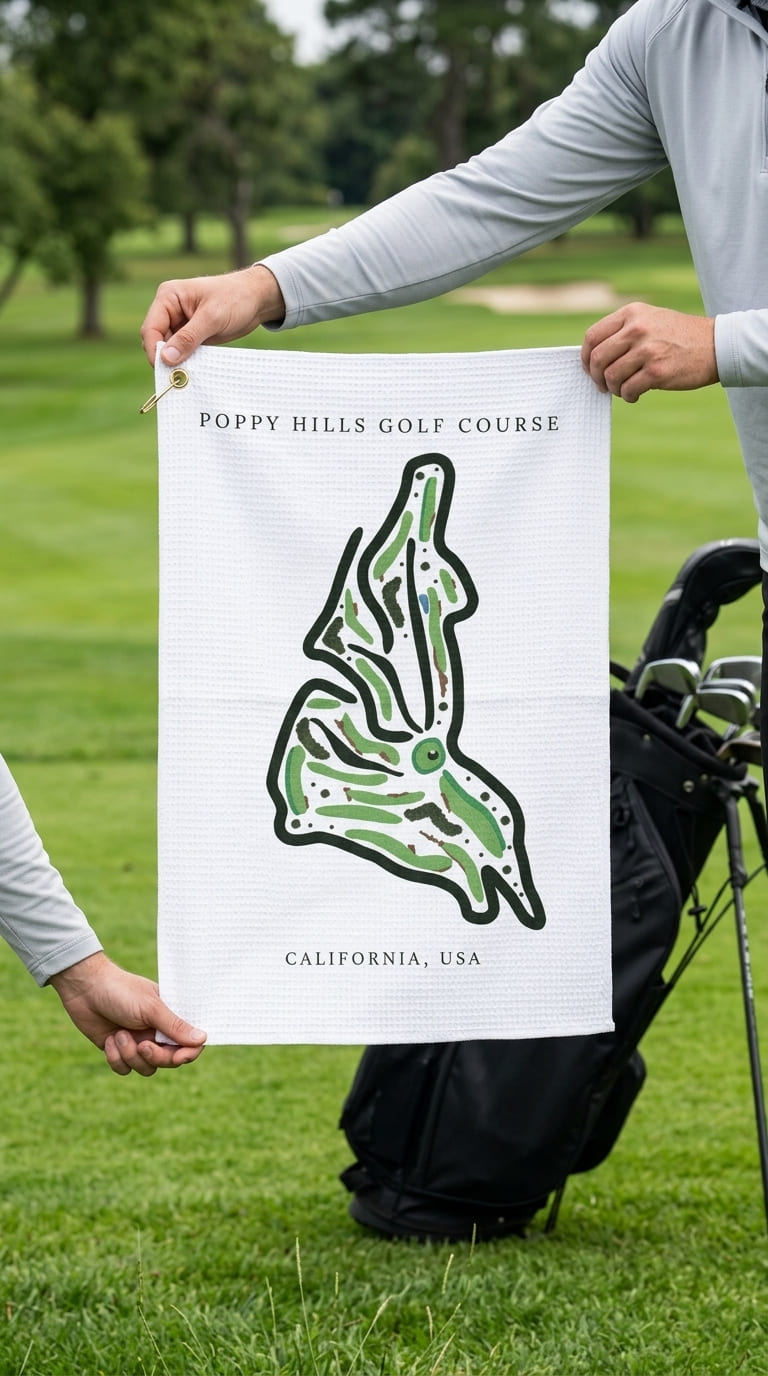 Poppy Hills Golf Course Print, California | Golf Course Print Towels | Golf Course Microfiber
