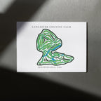 Lancaster Country Club Golf Course Prints, Pennsylvania, Golf Map Artwork