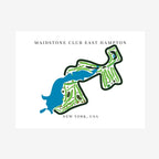 Maidstone Club Golf Course Prints, New York, Golf Map Artwork