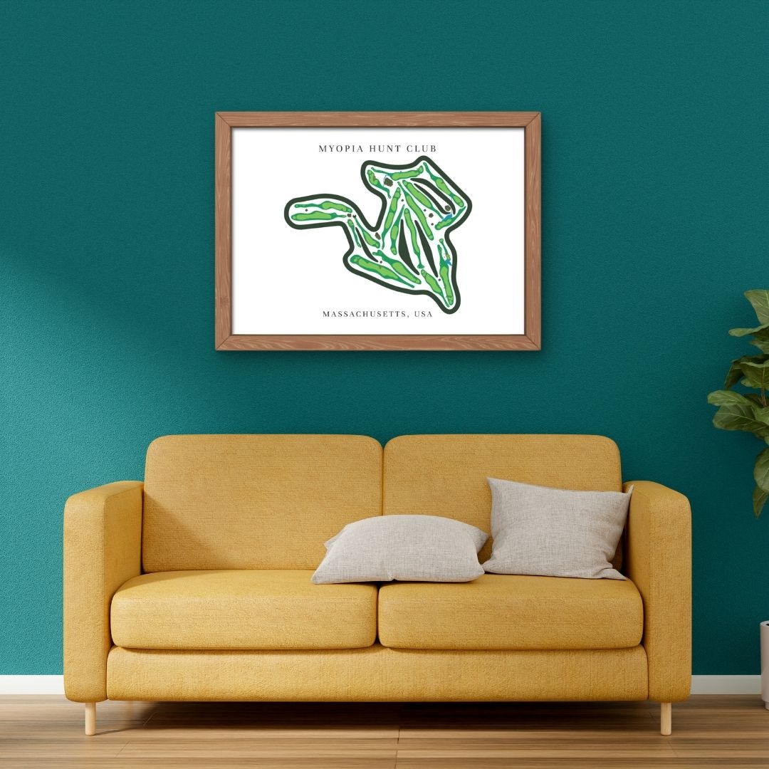 Myopia Hunt Club Golf Course Prints, Massachusetts, Golf Map Artwork