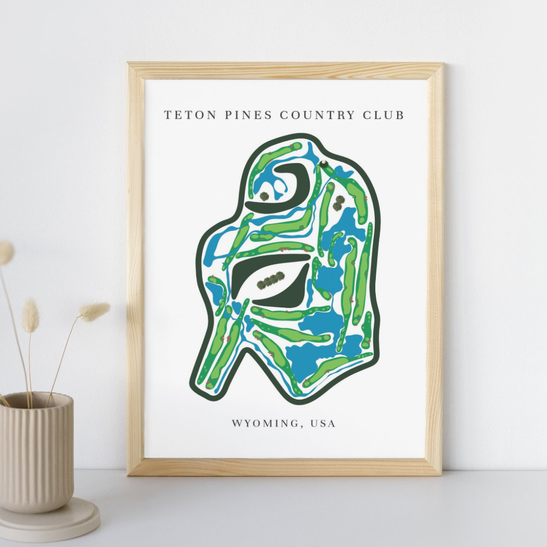 Teton Pines Country Club, Golf Club Course Print, Wyoming
