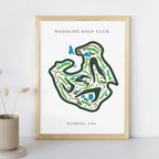 Medalist Golf Club, Golf Course Print, Florida, Golf Map Artworks