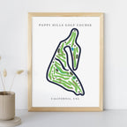 Poppy Hills Golf Course Prints, California, Golf Map Artwork