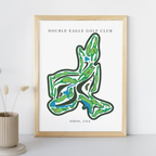 Double Eagle Golf Club Golf Course Prints, Ohio, Golf Map Artwork