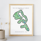 TPC of Boston at Great Woods Golf Course Prints, Massachusetts, Golf Map Artwork