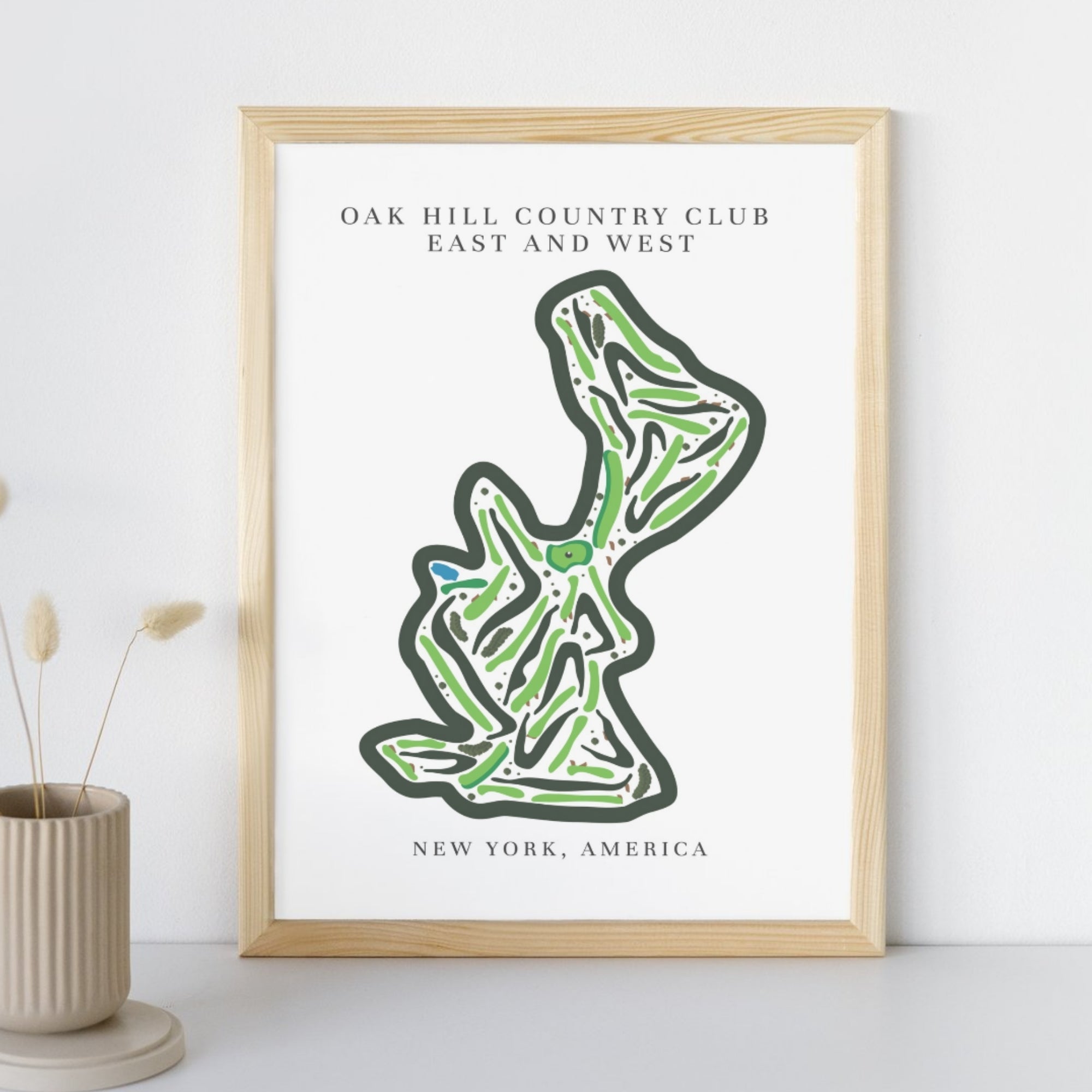 Oak Hill Country Club East & West, Golf Course Print, New York