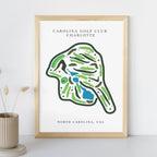 Carolina Golf Club Golf Course Print, North Carolina, Golf Map artworks