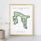 Sleepy Hollow Country Club Golf Course Print, New York, Golf Map artworks