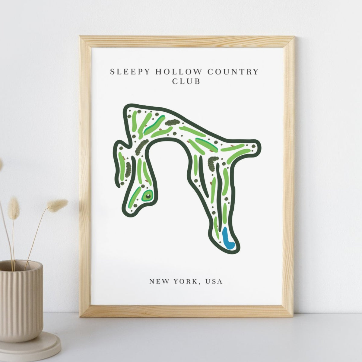Sleepy Hollow Country Club Golf Course Print, New York, Golf Map artworks