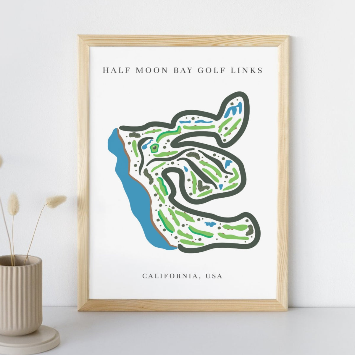 Half Moon Bay Golf Links, Golf Course Print, California