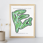 Old Sandwich Golf Club Golf Course Prints, Massachusetts, Golf Map Artwork