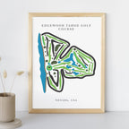 Edgewood Tahoe Golf Course Prints, Nevada, Golf Map Artwork